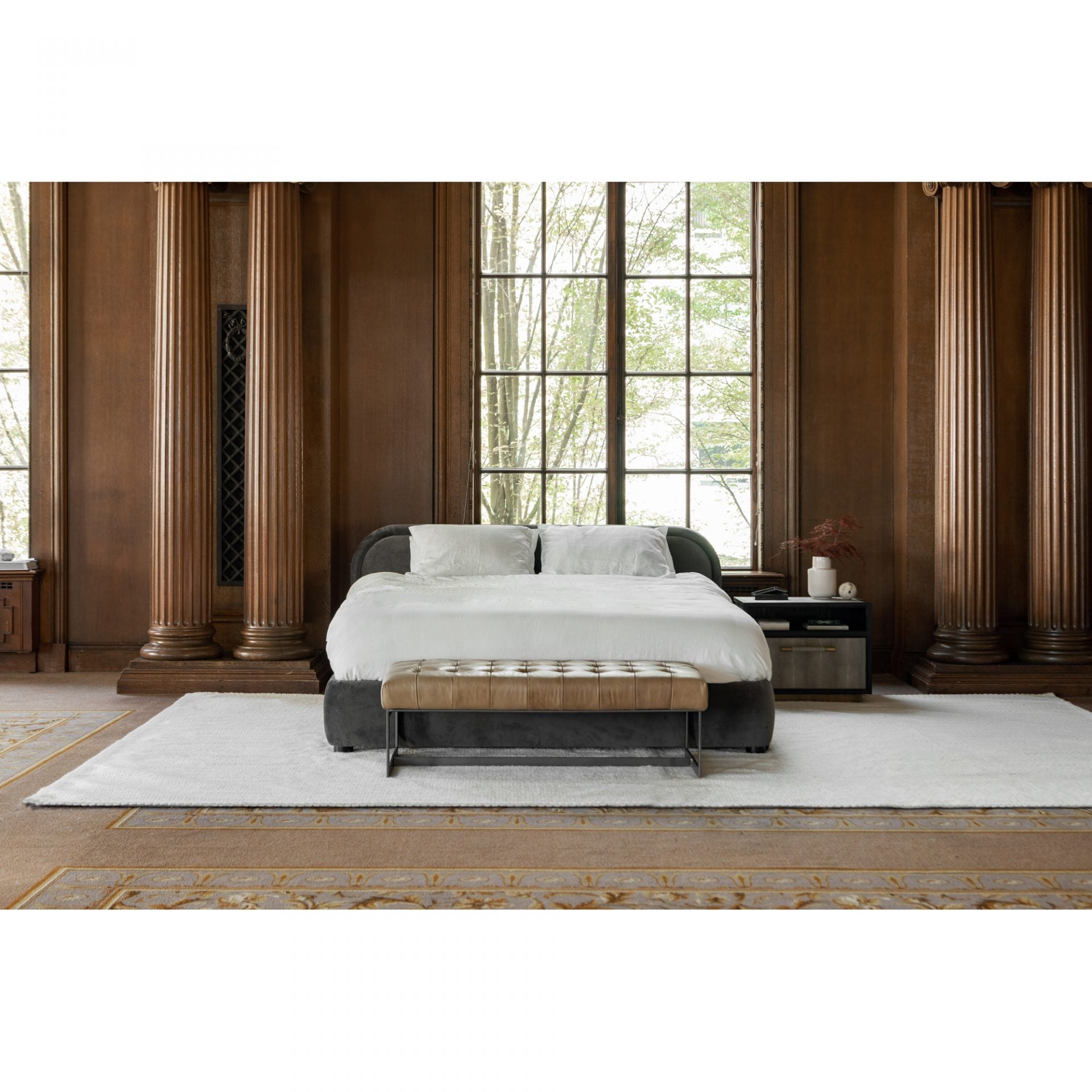Calvin Charcoal Bed 13 - FURNITURE - bed Moe's Furniture