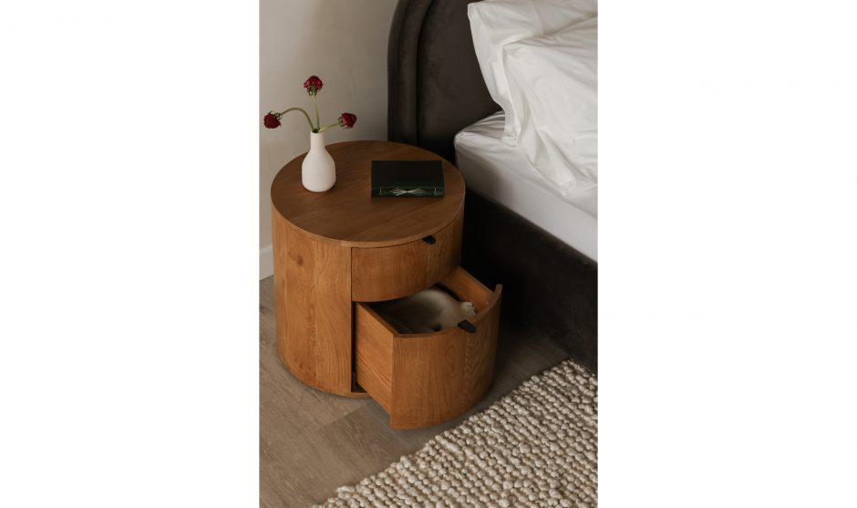 Niko Two Drawer Nightstand - Light Oak 14 - FURNITURE - nightstand Moe's Furniture