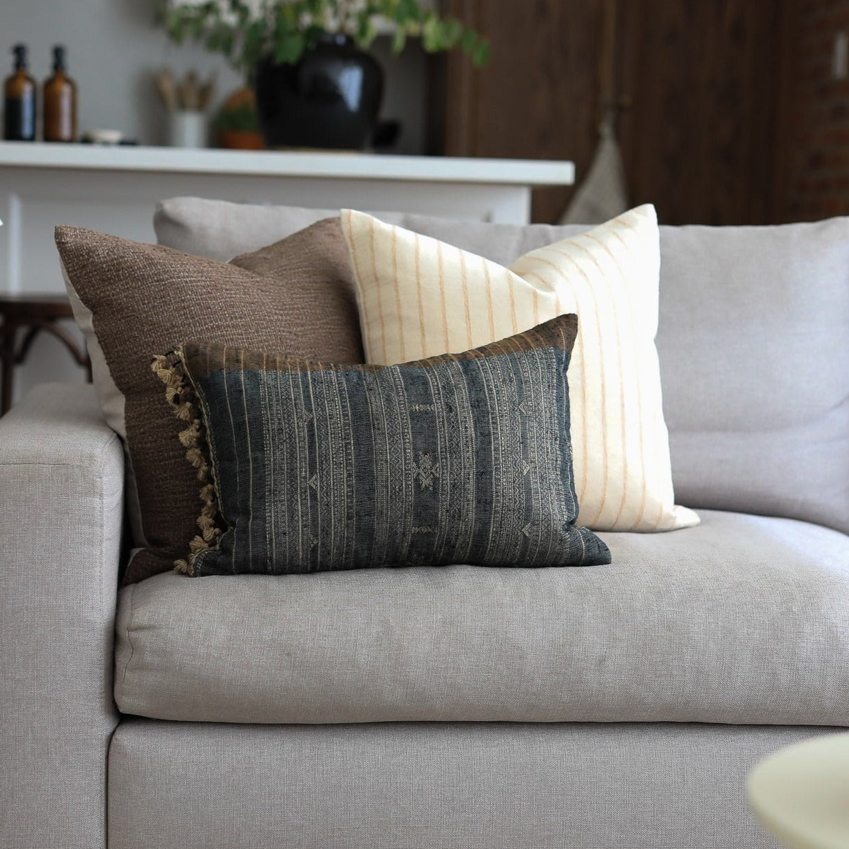 Bruno Woven Pillow Cover 2 - PILLOWS - Thai - warm Rug & Weave Pillows