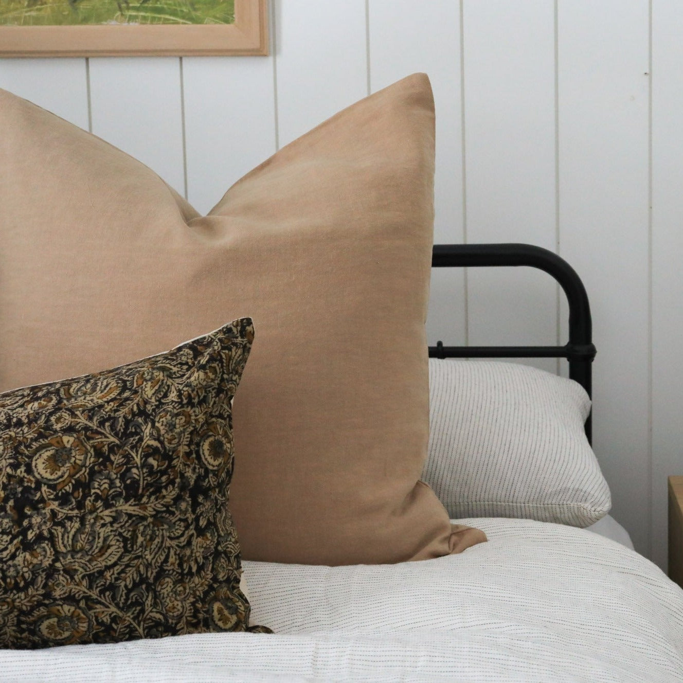 Latte Linen Pillow Cover 1 - PILLOWS - linen - neutral Rug & Weave Pillows
