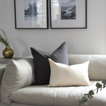 Charcoal Linen Pillow Cover 1 - PILLOWS - linen - neutral Rug & Weave Pillows