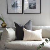 Charcoal Linen Pillow Cover 1 - PILLOWS - linen - neutral Rug & Weave Pillows