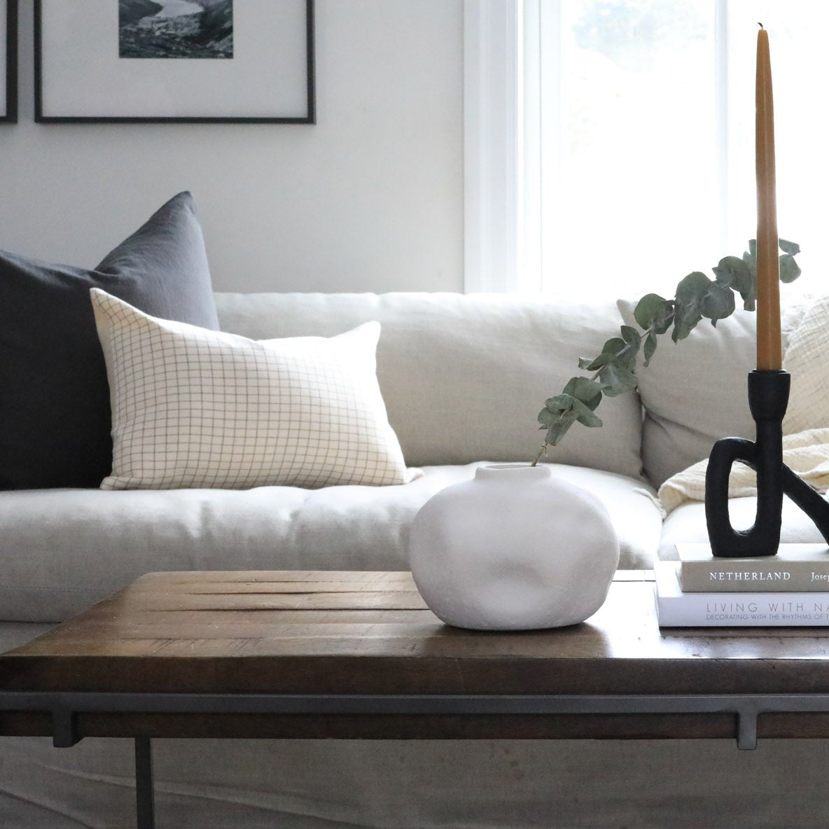 Charcoal Linen Pillow Cover 1 - PILLOWS - linen - neutral Rug & Weave Pillows