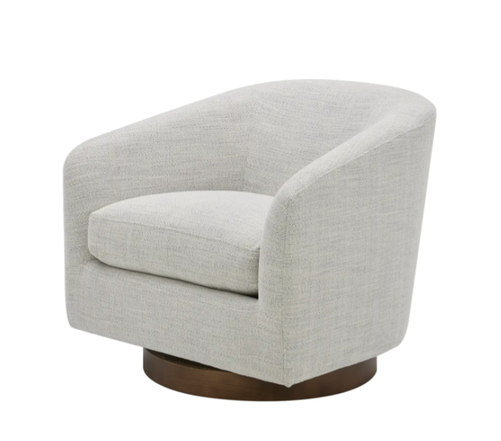 Oscar Swivel Chair - Cream White - Rug & Weave
