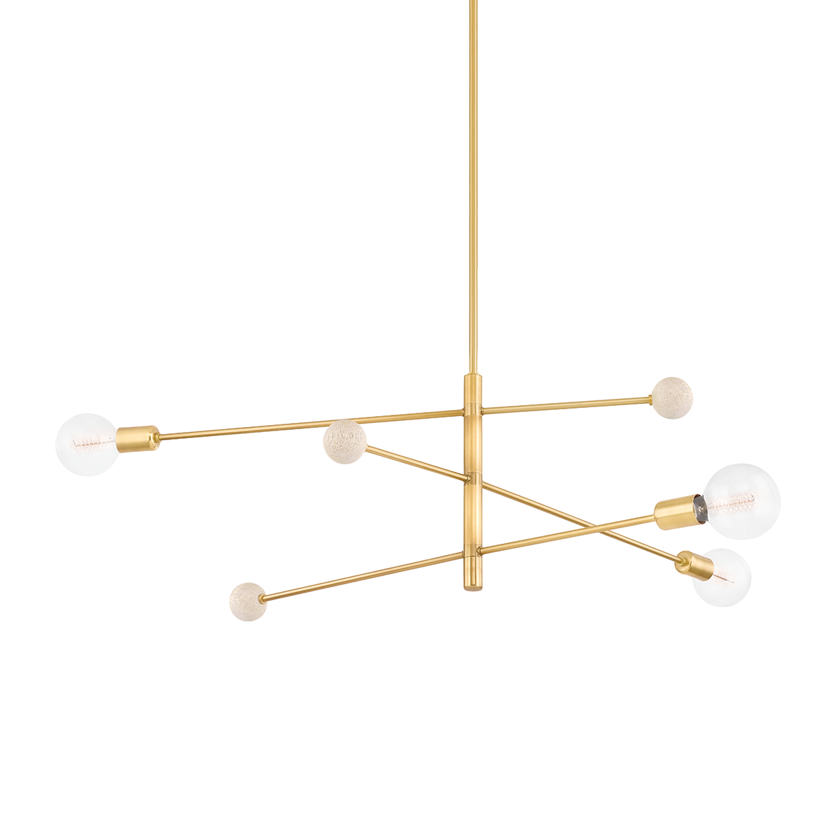 Slater Chandelier LIGHTING - chandelier Hudson Valley Lighting Aged Brass