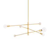 Slater Chandelier LIGHTING - chandelier Hudson Valley Lighting Aged Brass