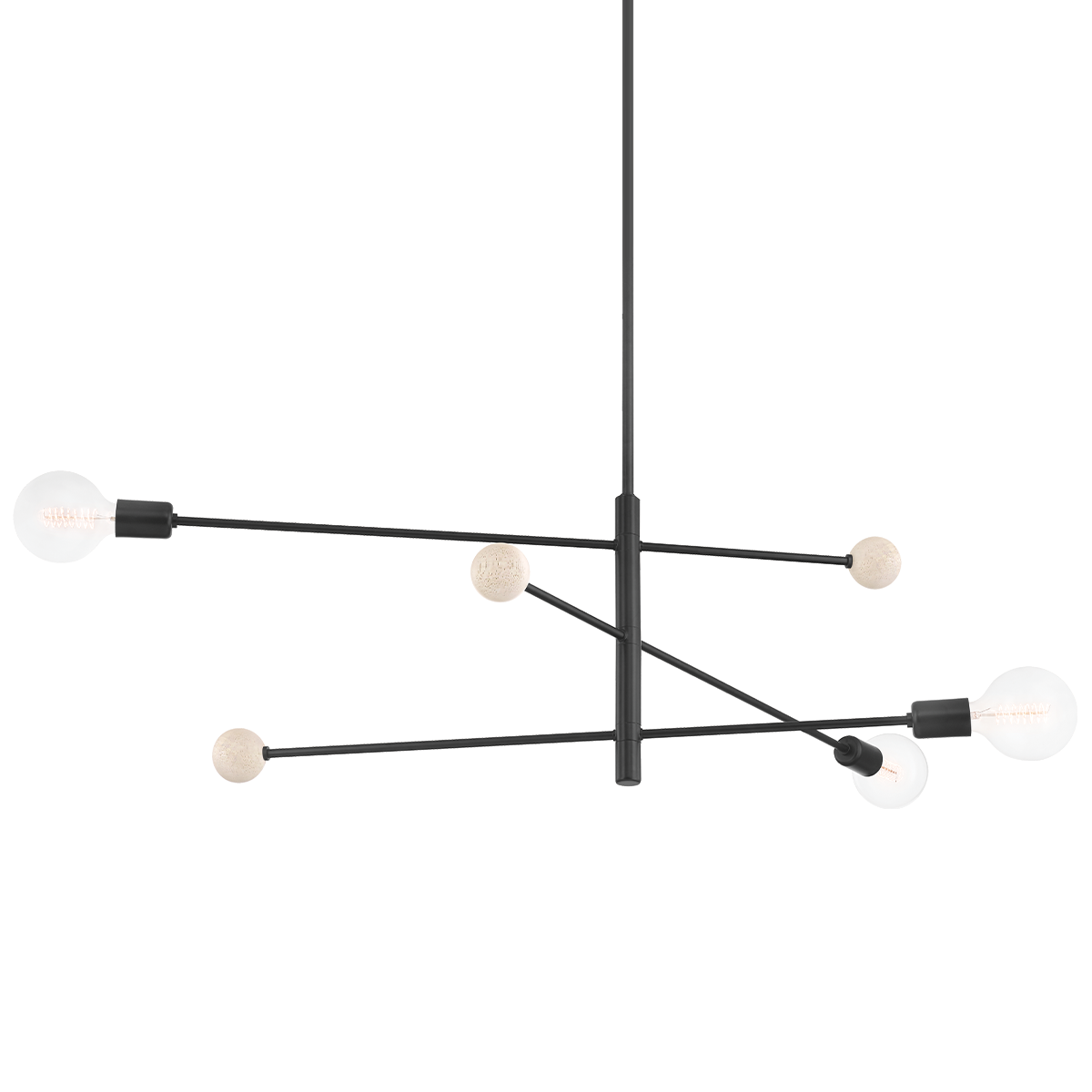 Slater Chandelier LIGHTING - chandelier Hudson Valley Lighting Soft Black