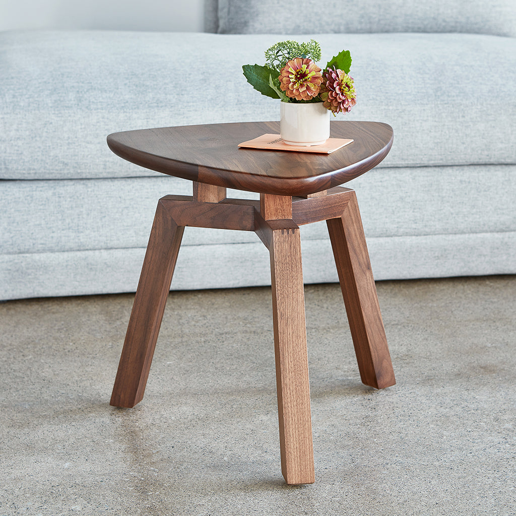 Gus* Modern Solana Triangular End Table 4 - a - FURNITURE - accent table - wood Gus