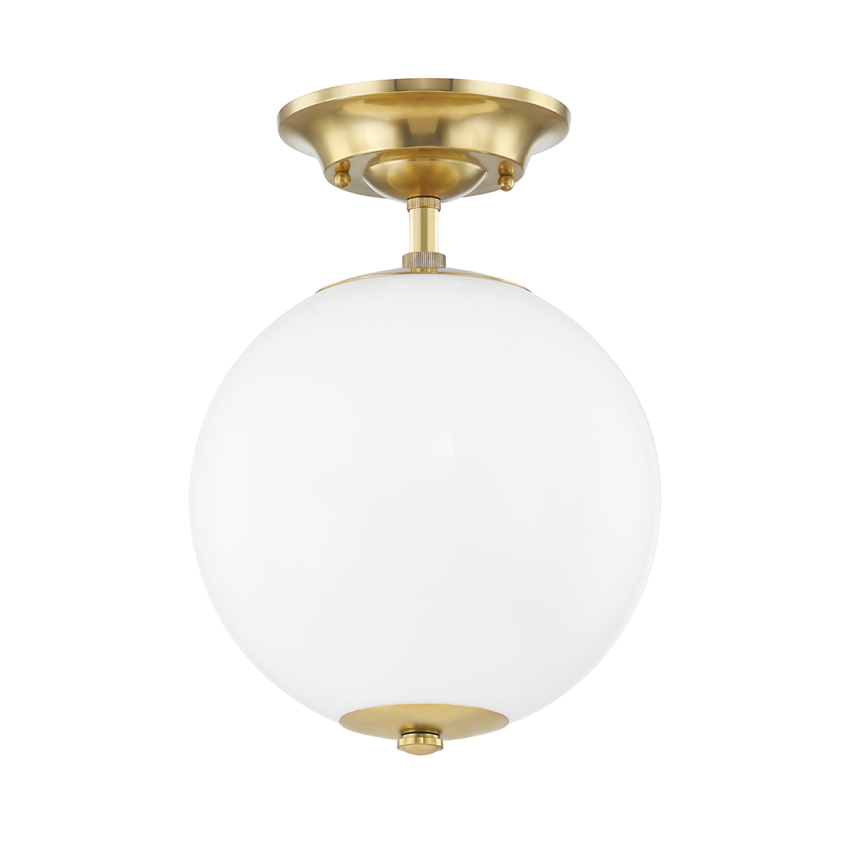Sphere No.1 Semi Flush - by Mark D. Sikes LIGHITING - semi-flush Hudson Valley Lighting Aged Brass