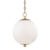 Sphere No.1 Pendant - by Mark D. Sikes LIGHTING - pendant Hudson Valley Lighting 11.25"W x 15.25"H Aged Brass