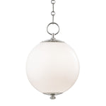 Sphere No.1 Pendant - by Mark D. Sikes LIGHTING - pendant Hudson Valley Lighting 11.25"W x 15.25"H Polished Nickel