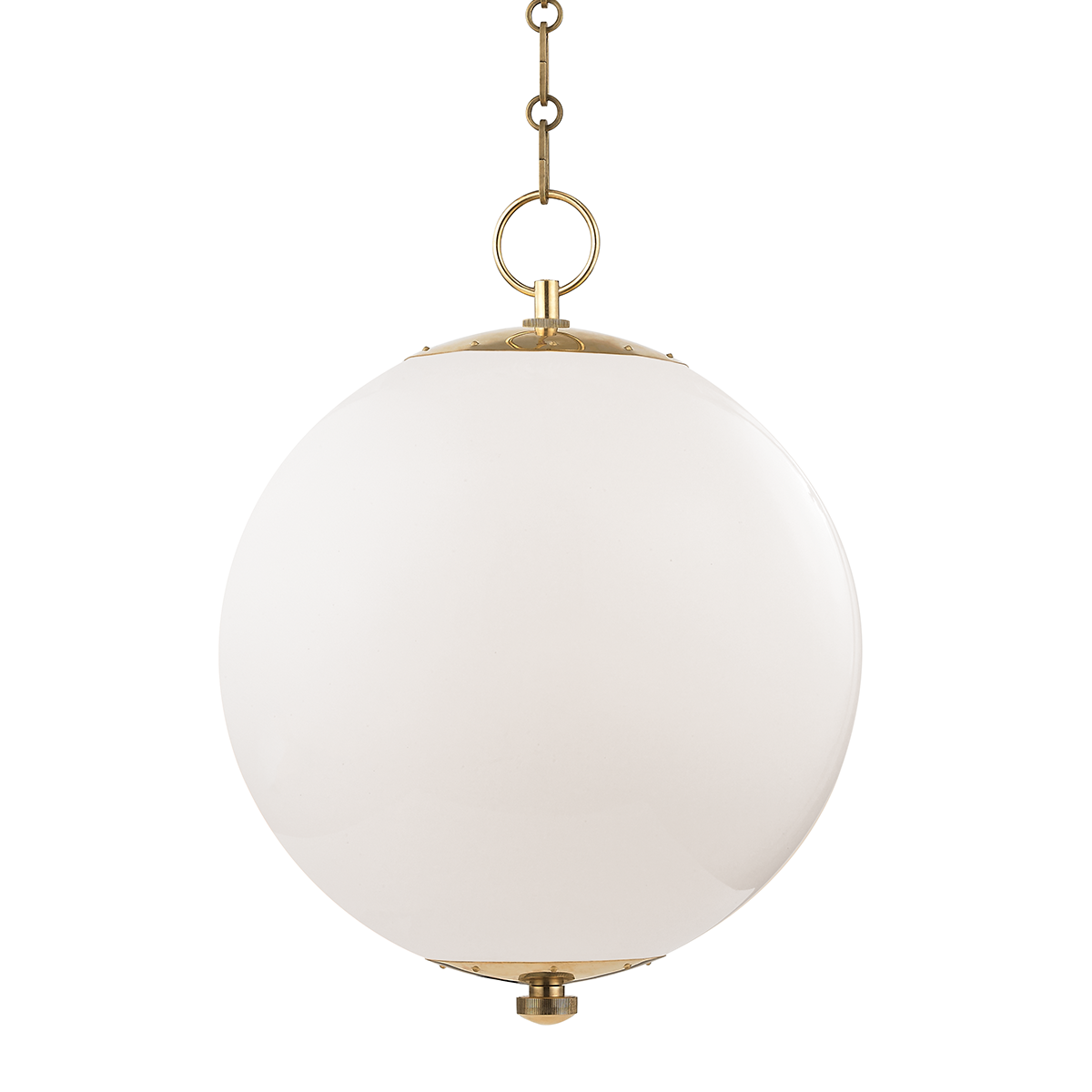 Sphere No.1 Pendant - by Mark D. Sikes LIGHTING - pendant Hudson Valley Lighting 16"W x 20.75"H Aged Brass
