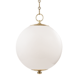 Sphere No.1 Pendant - by Mark D. Sikes LIGHTING - pendant Hudson Valley Lighting 16"W x 20.75"H Aged Brass
