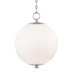 Sphere No.1 Pendant - by Mark D. Sikes LIGHTING - pendant Hudson Valley Lighting 16"W x 20.75"H Polished Nickel