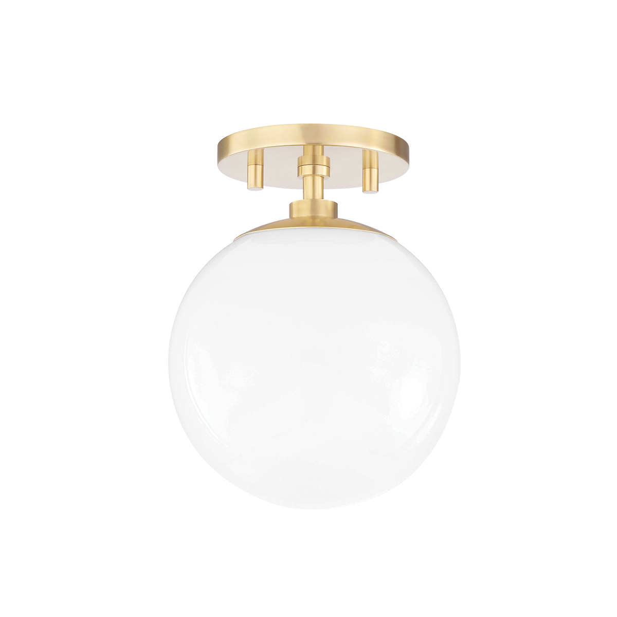 Stella Small Semi Flush LIGHITING - semi-flush Hudson Valley Lighting Aged Brass