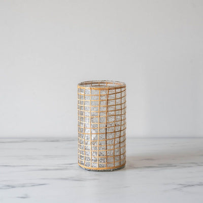 Glass & Cane Vase - Tall - Rug & Weave