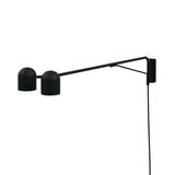 Gus* Modern Tandem Swing Arm Lamp sconce - plug in Gus Black