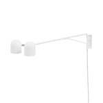Gus* Modern Tandem Swing Arm Lamp sconce - plug in Gus White