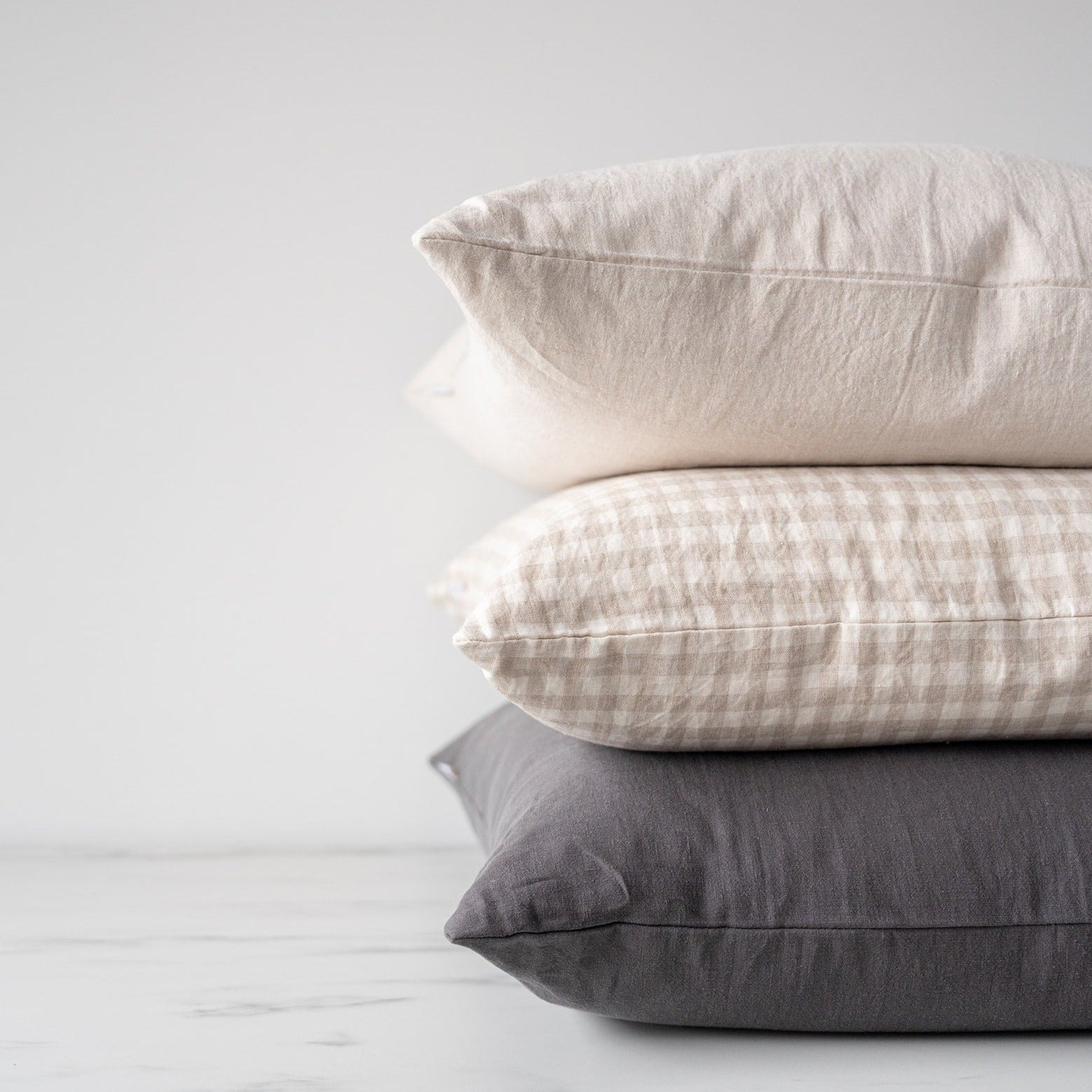 Charcoal Linen Pillow Cover 1 - PILLOWS - linen - neutral Rug & Weave Pillows