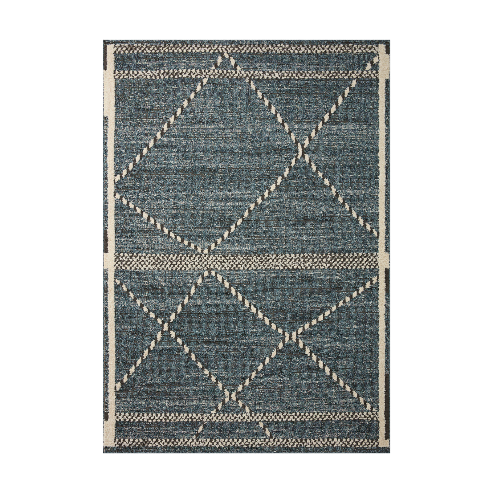 Loloi Fabian Denim / Charcoal 2-RUGS - patterned Loloi 18" x 18" SAMPLE