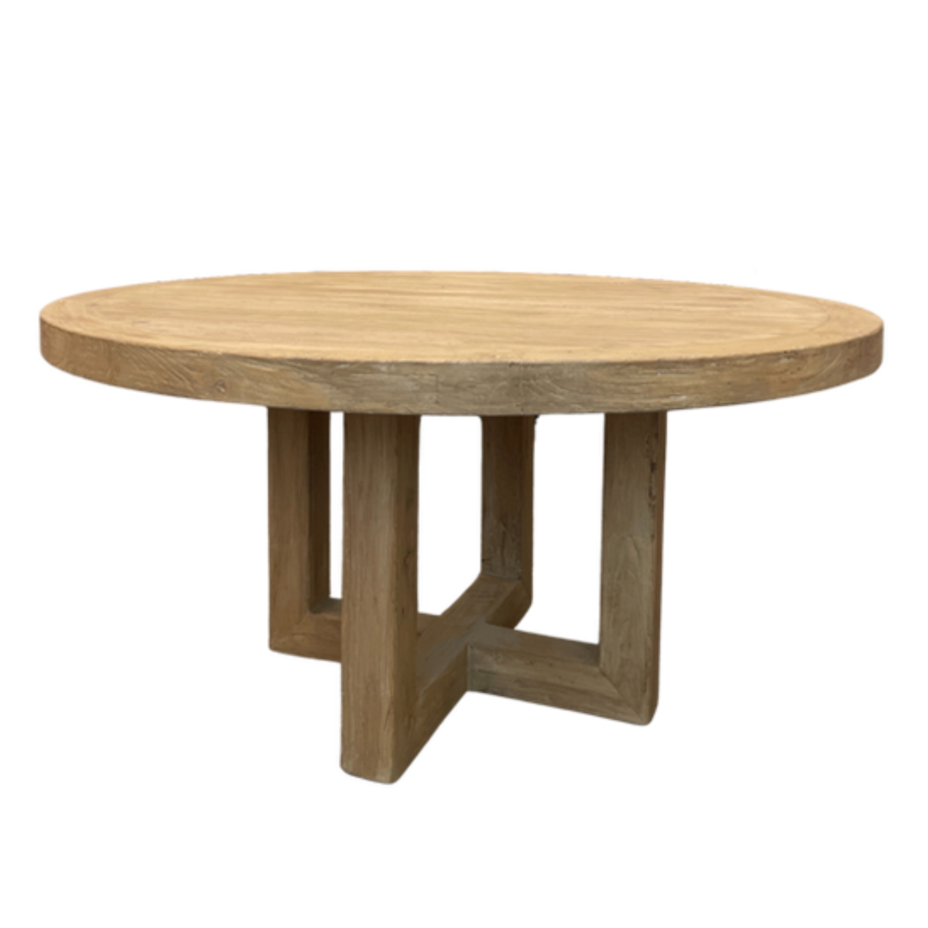Harrison Round Dining Table 5-VINTAGE -table hauer market Natural