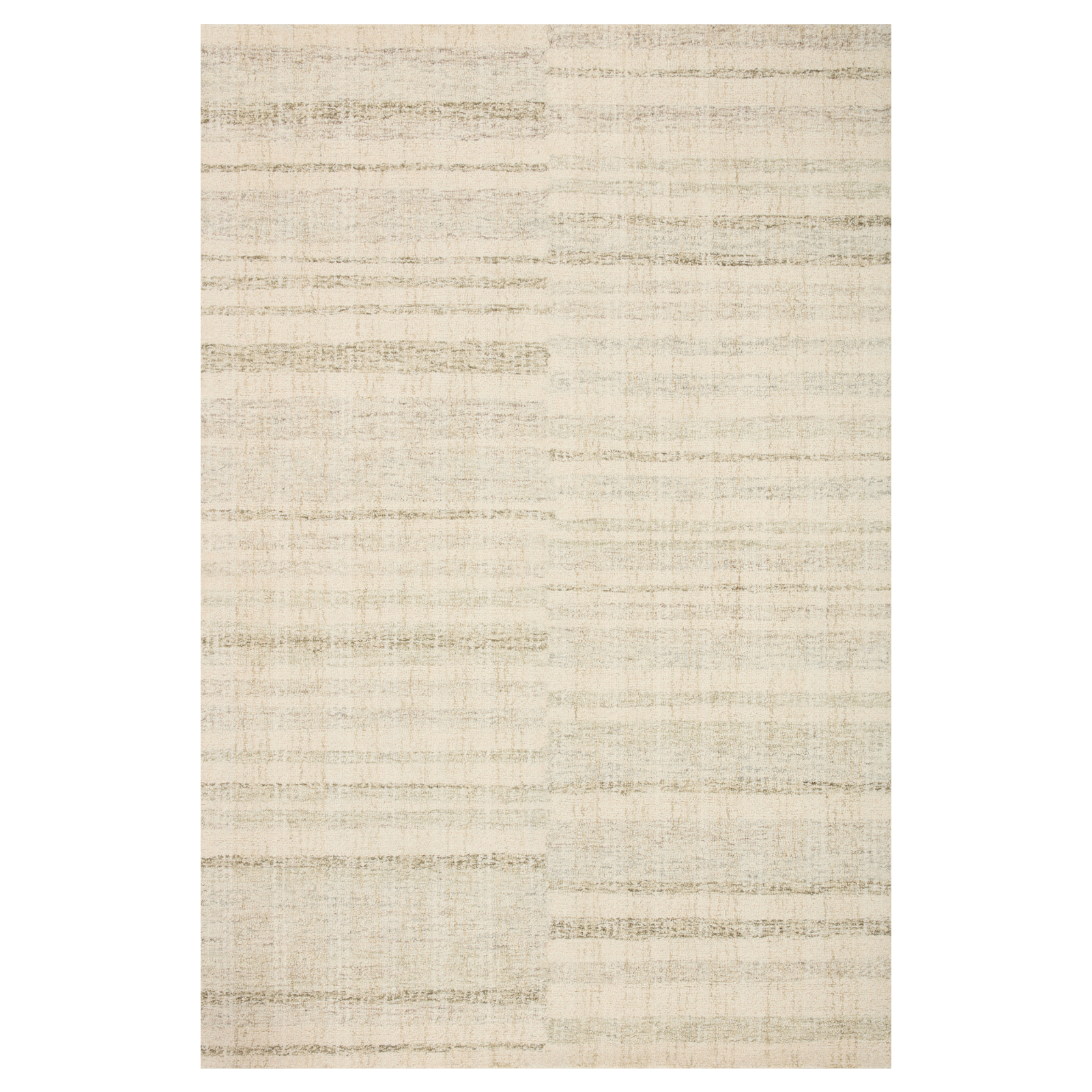 Chris Loves Julia x Loloi Chris Natural / Sage Rug, 18" x 18" (Sample)