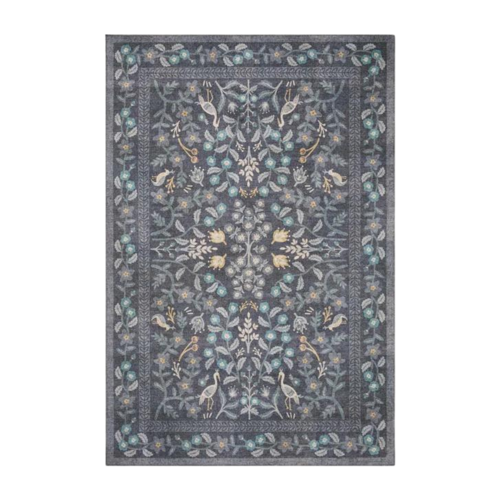 Rifle Paper Co. X Loloi/ Maison Nightingale Black Rug 3 - RUGS - patterned Loloi 18" x 18" SAMPLE
