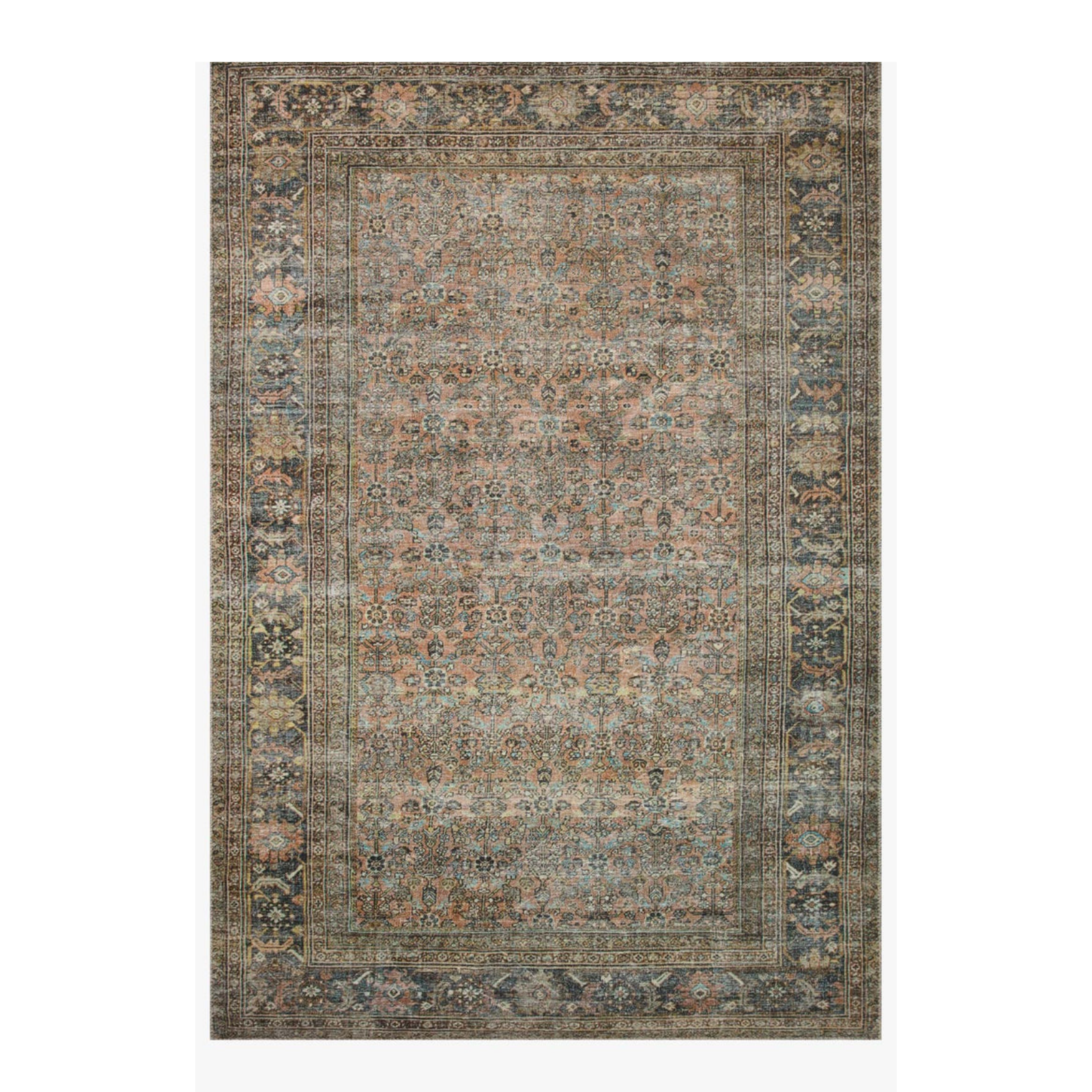 Loloi Adrian Terracotta / Multi Rug 0-RUGS-patterned Loloi