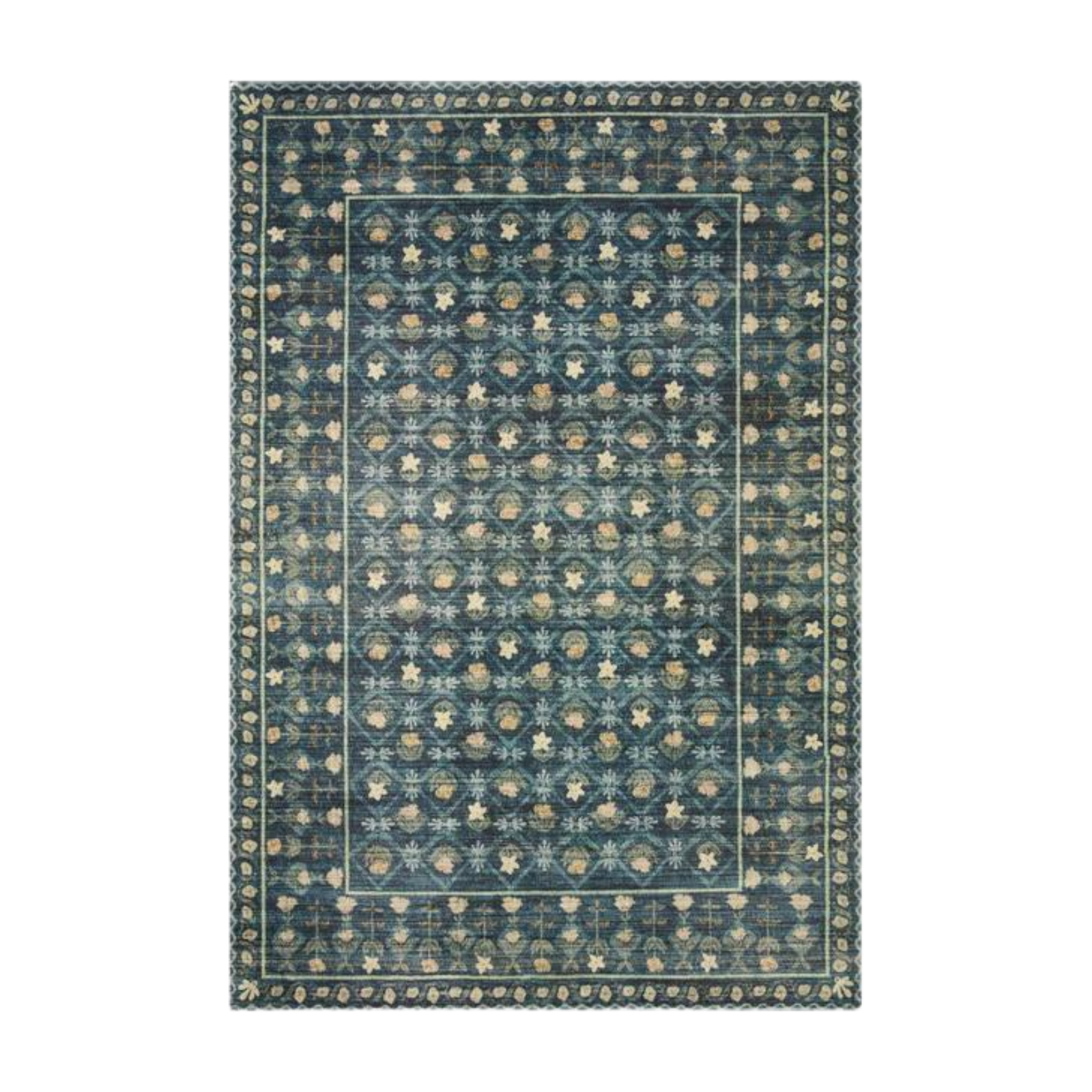 Rifle Paper Co. X Loloi/ Eden Lattice Indigo Rug 0-RUGS-patterned Loloi 18" x 18" SAMPLE