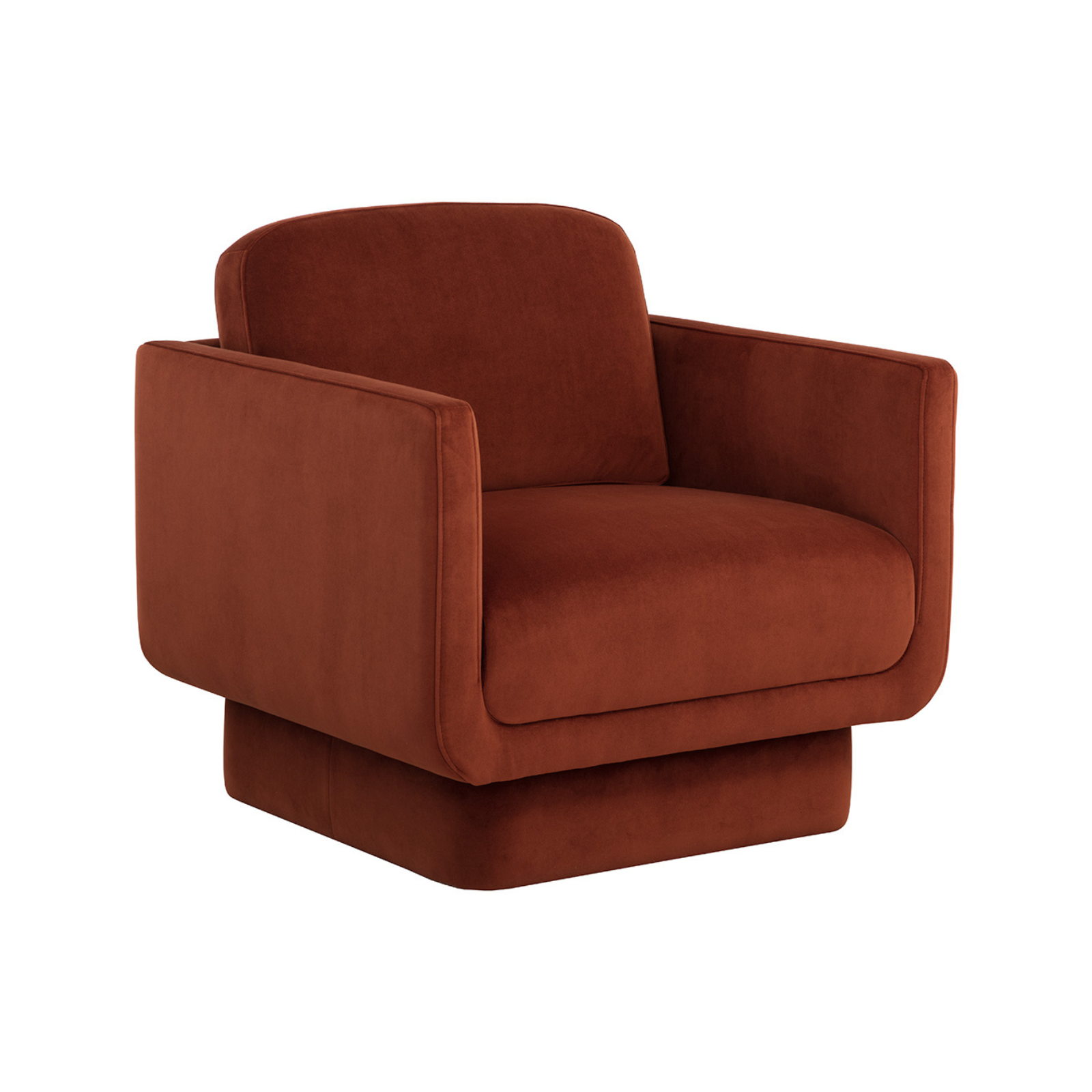 Evelyn Lounge Chair - Meg Rust 3 - FURNITURE - chair Sunpan