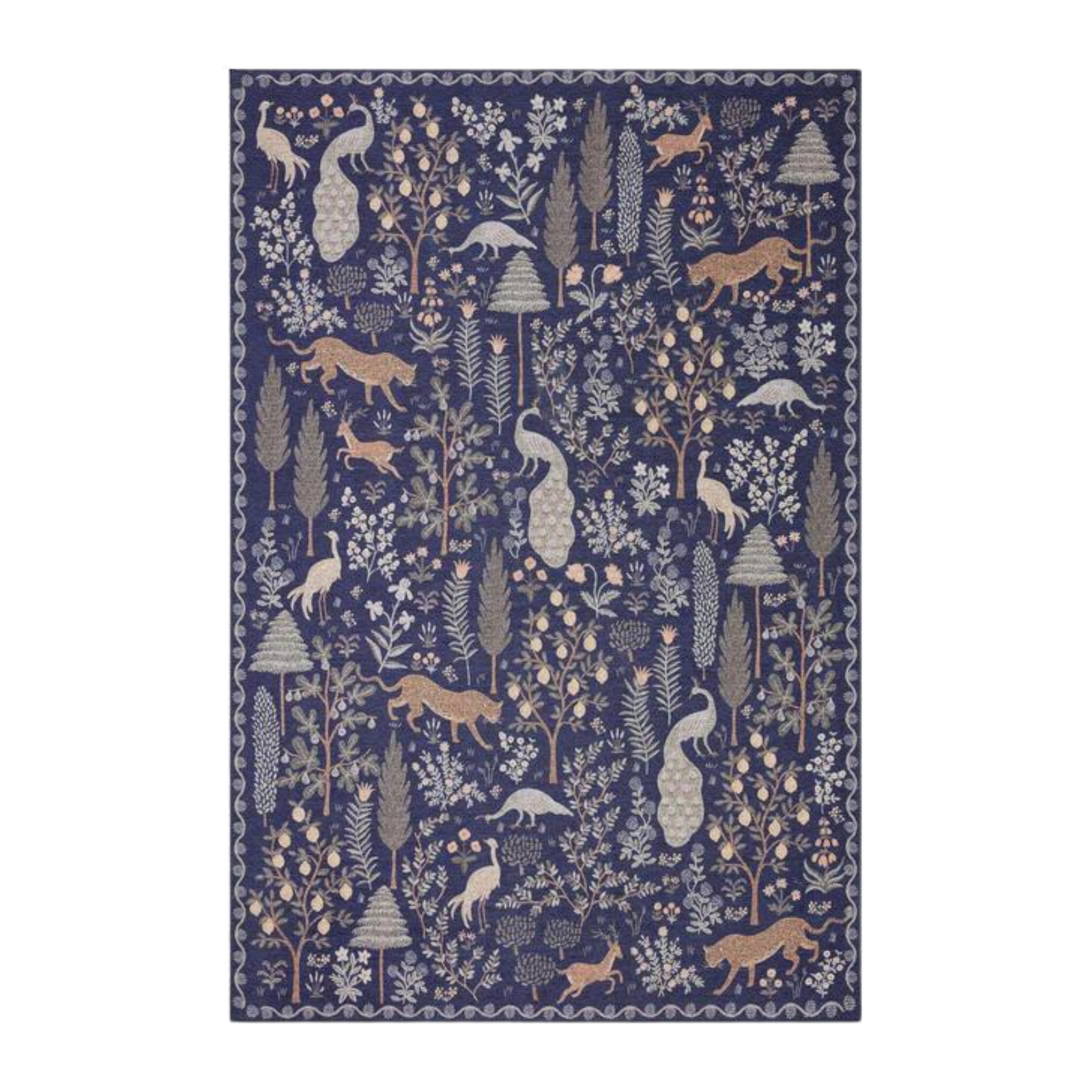 Rifle Paper Co. X Loloi/ Menagerie Forest Navy Rug 3 - RUGS - patterned Loloi