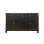 Bobbie Four Door Sideboard - Weathered Black - Rug & Weave