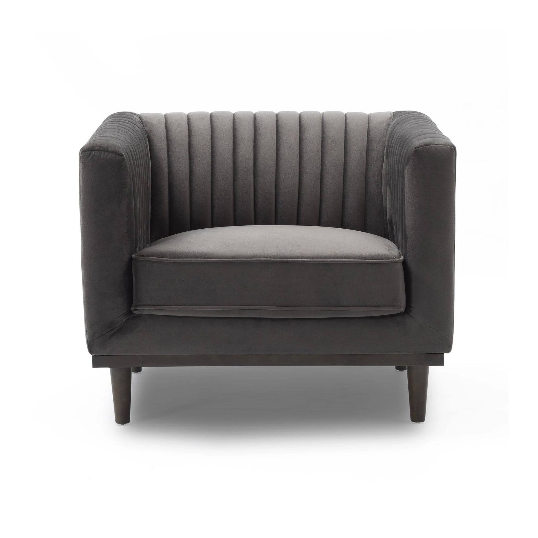 Velvet Accent Chair - Grey