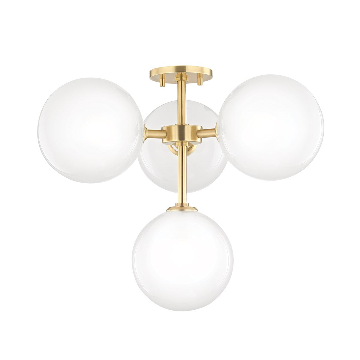 Ashleigh Semi Flush LIGHITING - semi-flush Hudson Valley Lighting Aged Brass