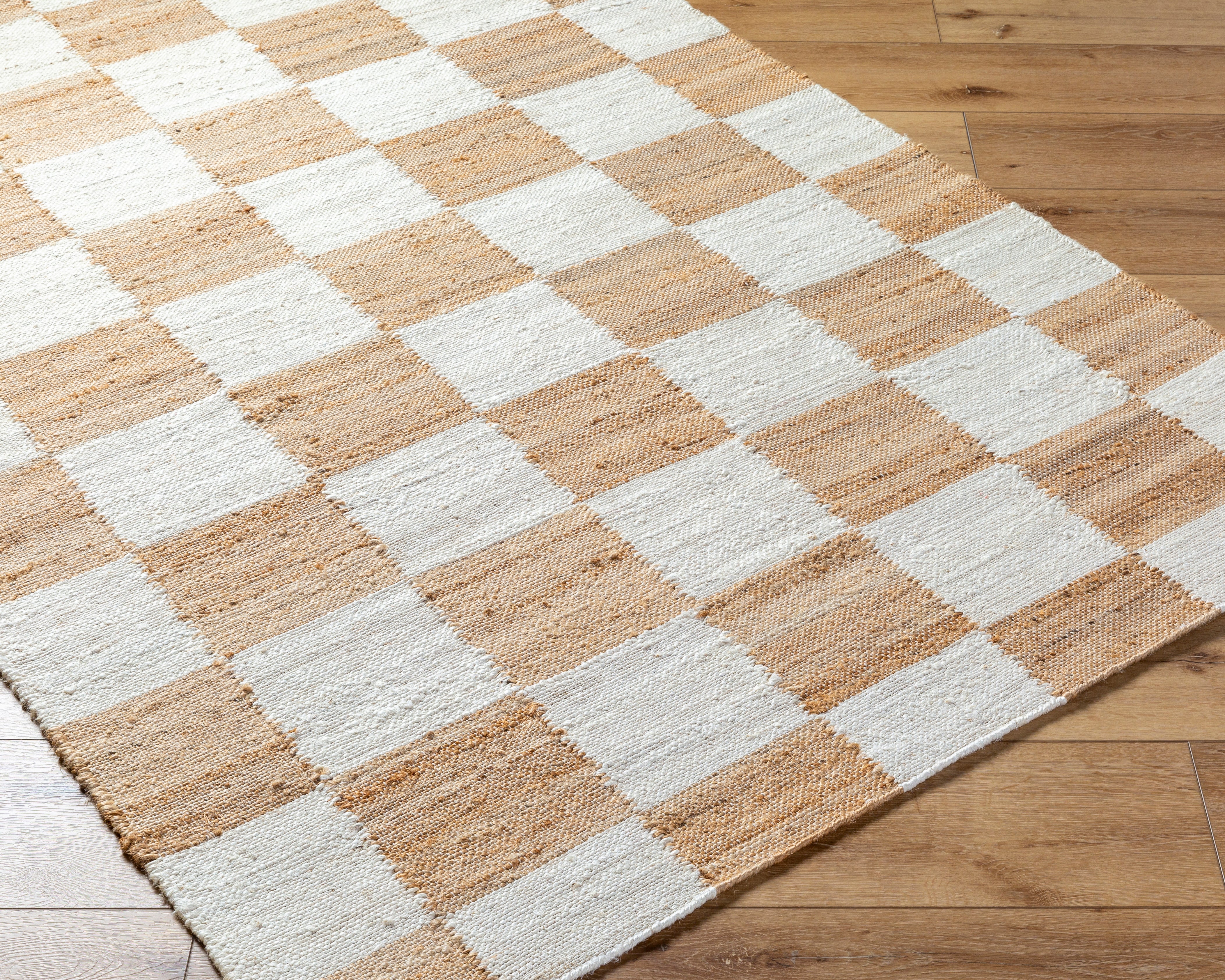 Becki Owens Kamey Checkered Jute Rug 0-RUGS - jute Surya