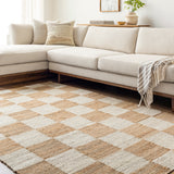 Becki Owens Kamey Checkered Jute Rug 0-RUGS - jute Surya