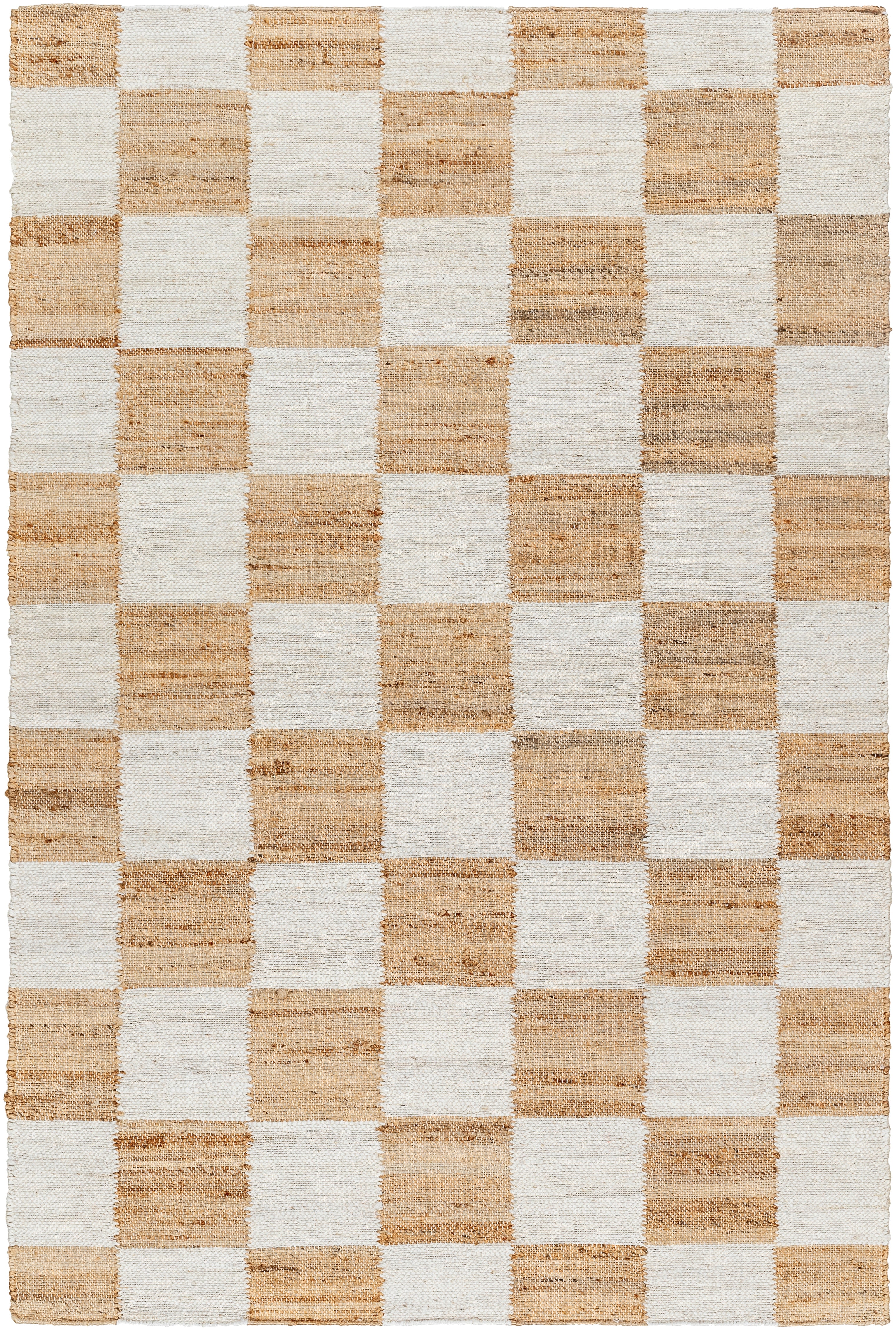 Becki Owens Kamey Checkered Jute Rug 0-RUGS - jute Surya