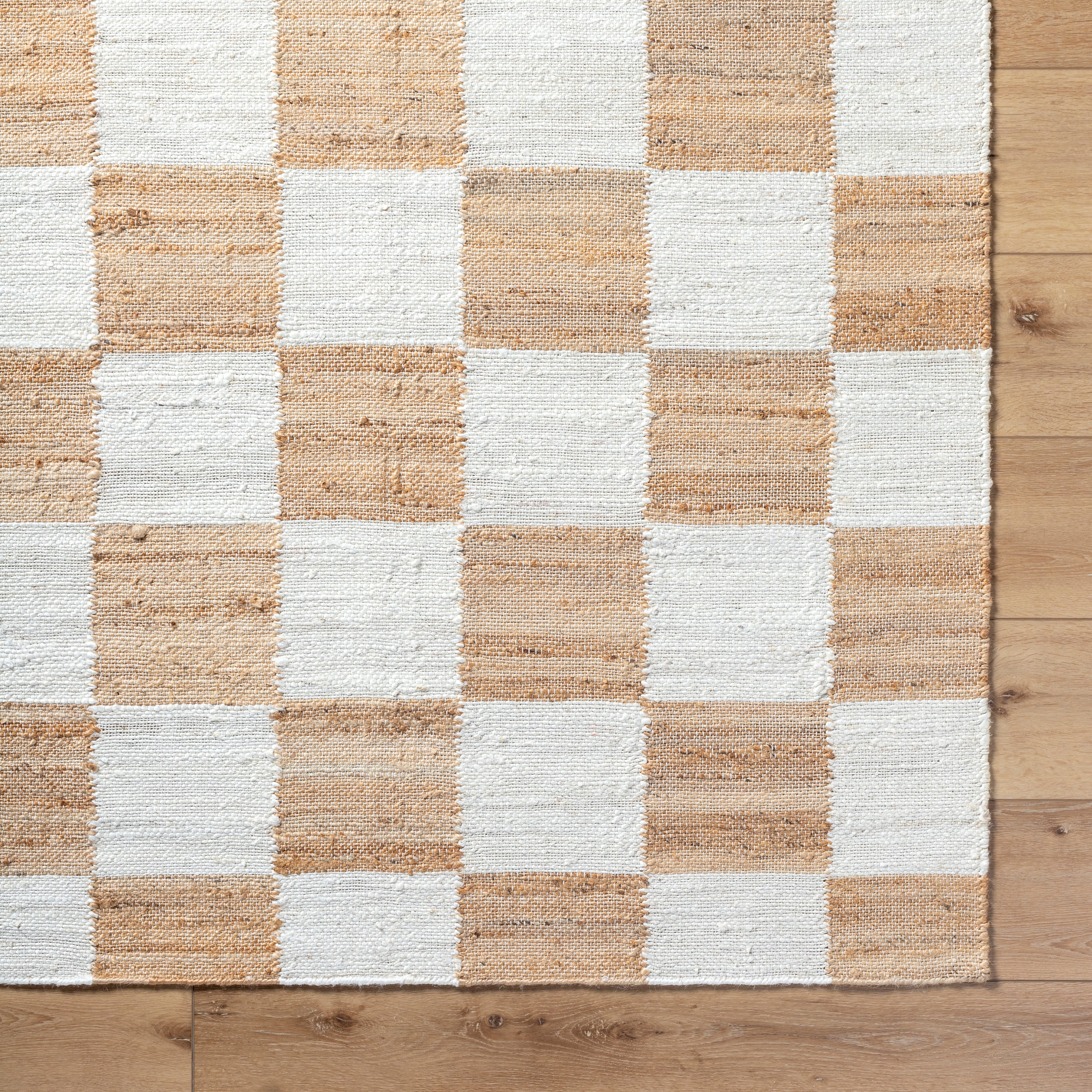 Becki Owens Kamey Checkered Jute Rug 0-RUGS - jute Surya