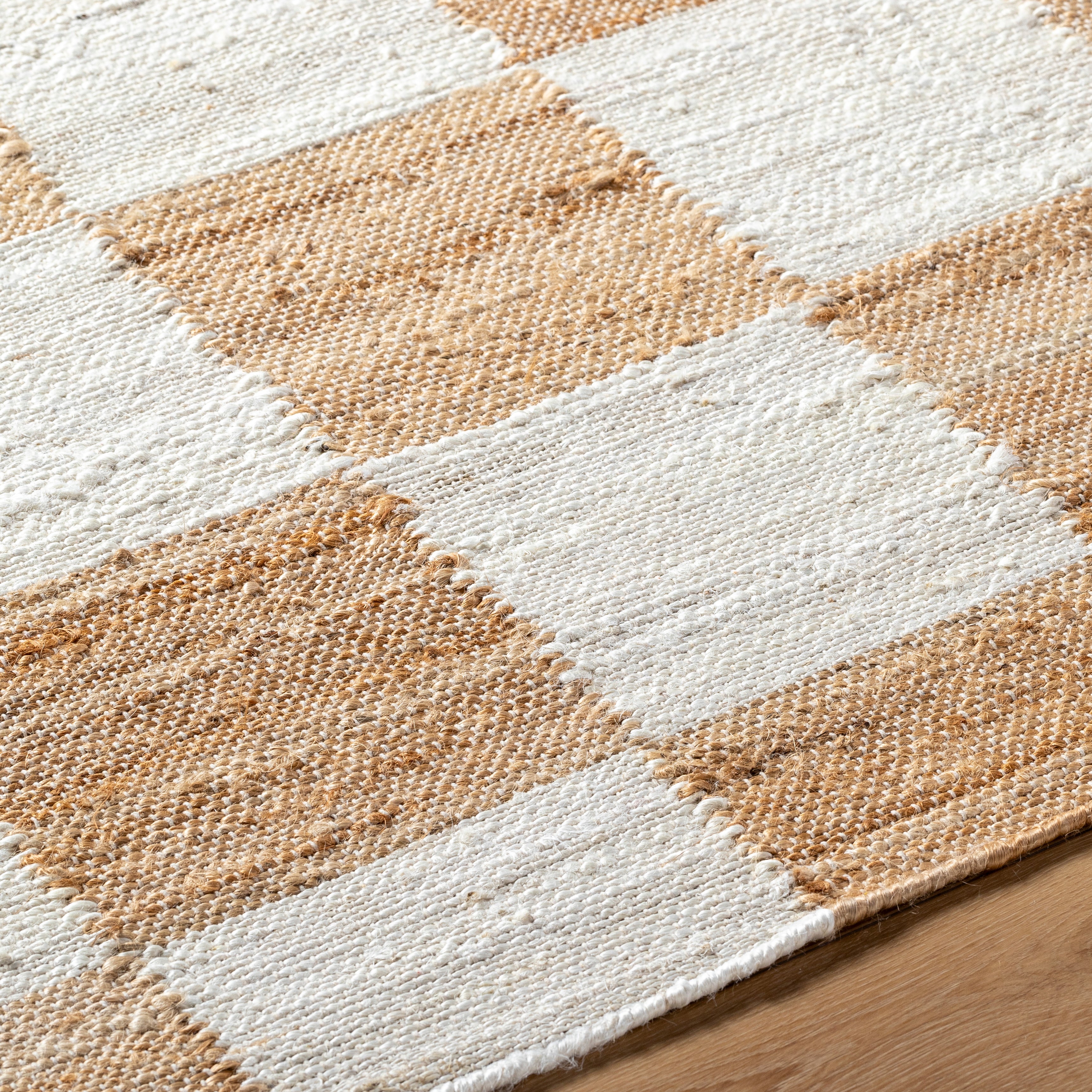 Becki Owens Kamey Checkered Jute Rug 0-RUGS - jute Surya