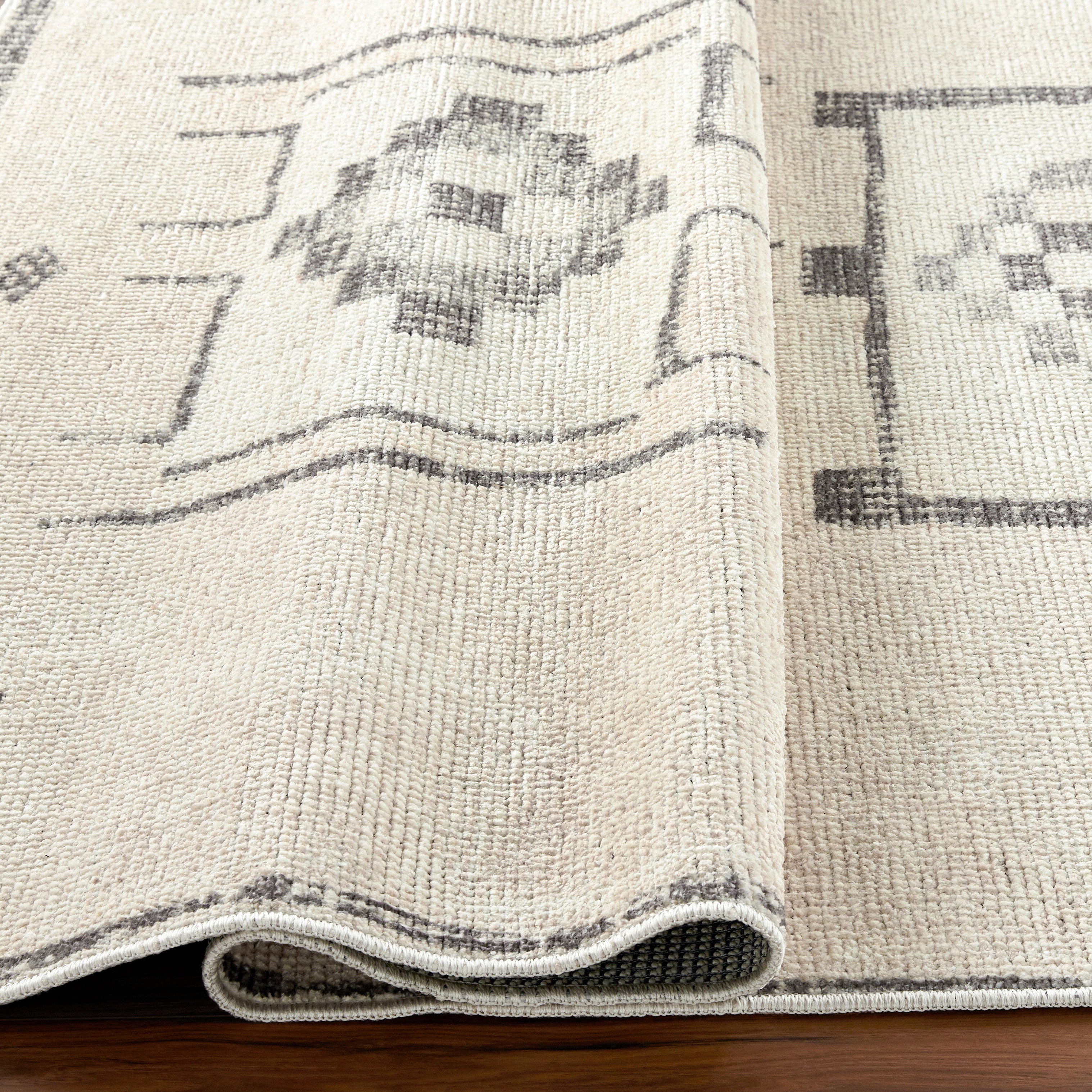Becki Owens Solana Cream / Granite Rug 0-RUGS-patterned Surya