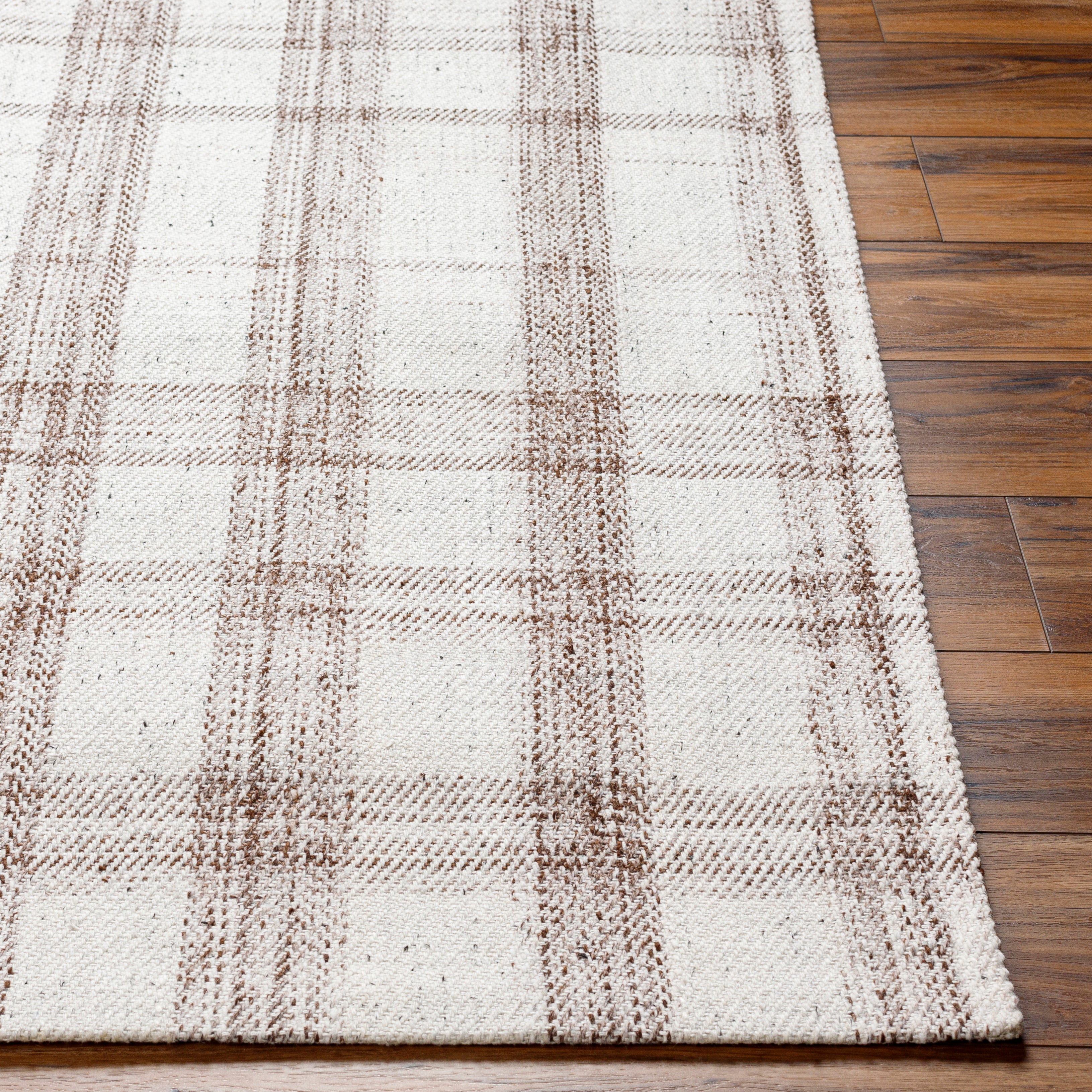 Becki Owens Sammy Tan Plaid Rug 0-RUGS-patterned Surya