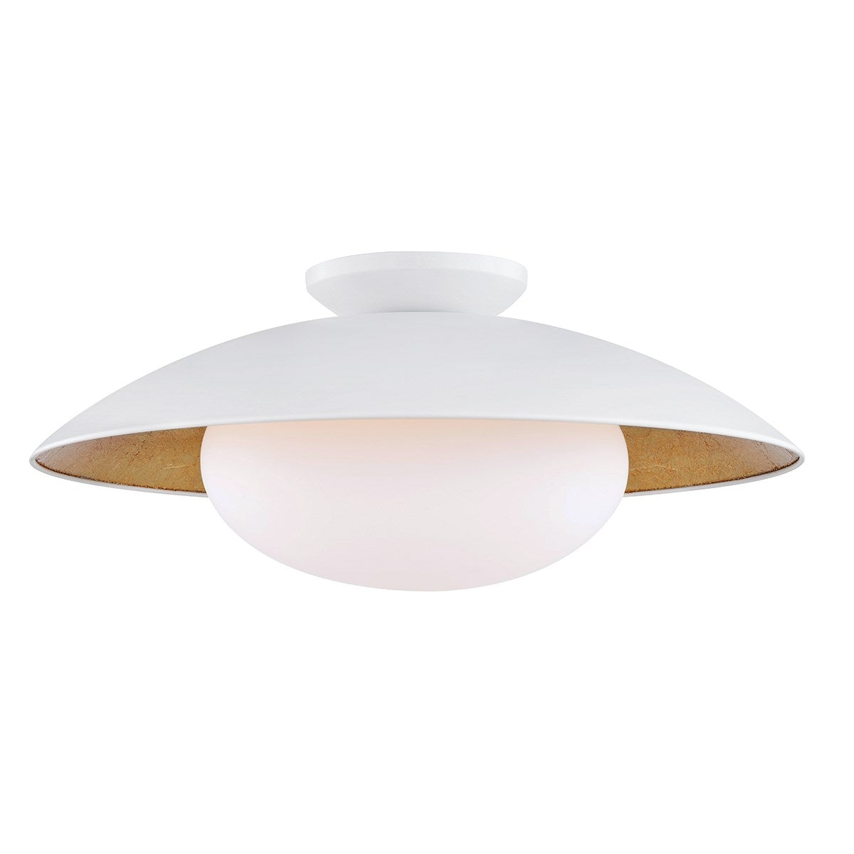 Cadence Semi Flush LIGHITING - semi-flush Hudson Valley Lighting White Gold Leaf