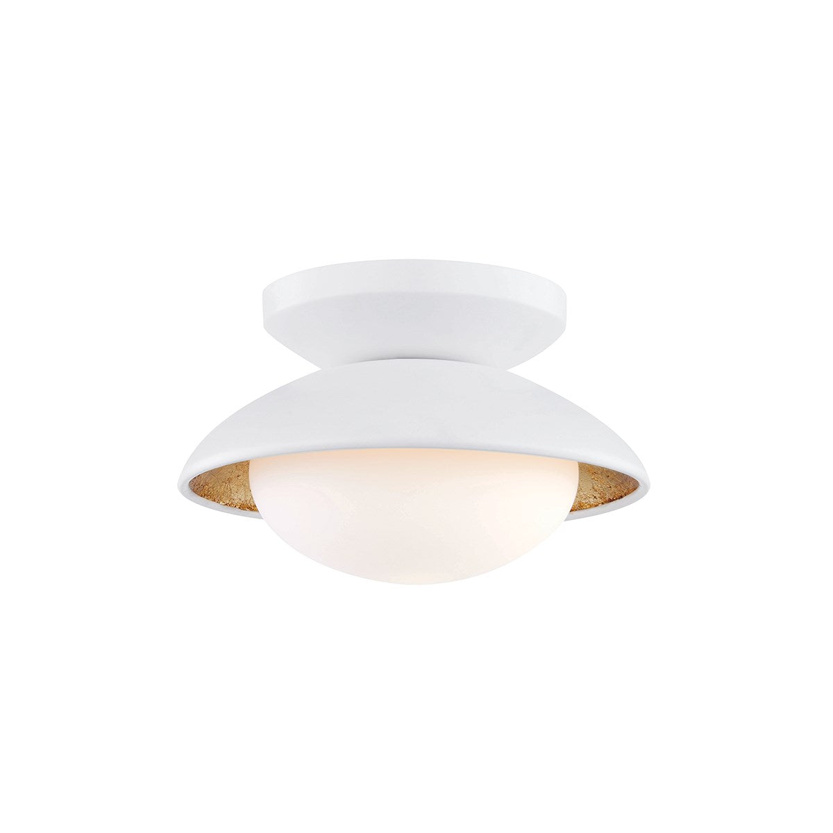 Cadence Mini Semi Flush LIGHITING - semi-flush Hudson Valley Lighting White Gold Leaf