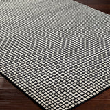 Damian Black Grid Rug 0-RUGS - wool Surya