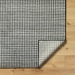Damian Black Grid Rug 0-RUGS - wool Surya