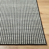 Damian Black Grid Rug 0-RUGS - wool Surya