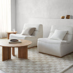 Damian Beige Checkered Rug 0-RUGS - wool Surya