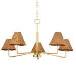 Issa Chandelier LIGHTING - chandelier Hudson Valley Lighting Brass