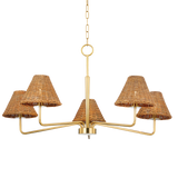 Issa Chandelier LIGHTING - chandelier Hudson Valley Lighting Brass