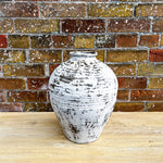 Lily Vintage White Pot - Small 1-VINTAGE-pot Hauer Market